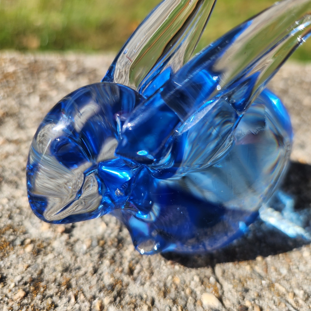 Light Blue Glass Bunny Rabbit Figurine - Picture 8 of 10
